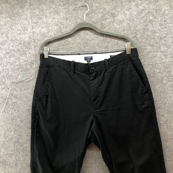 J. Crew Athletic Slim Flex Chino Pant Mens 32x30 Black Stretch Flat Front - Picture 3 of 12